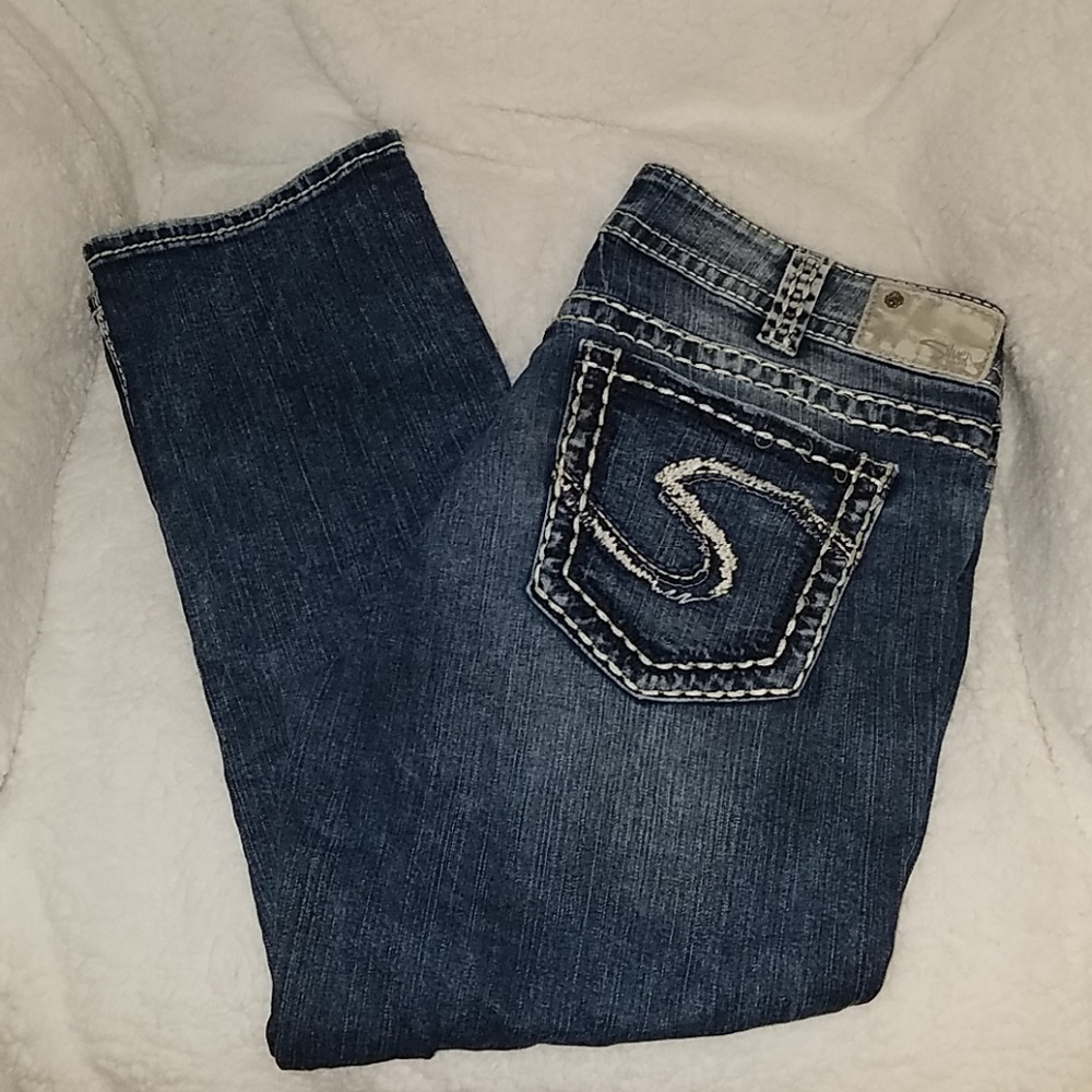 Silver Suki Mid Capri Jeans